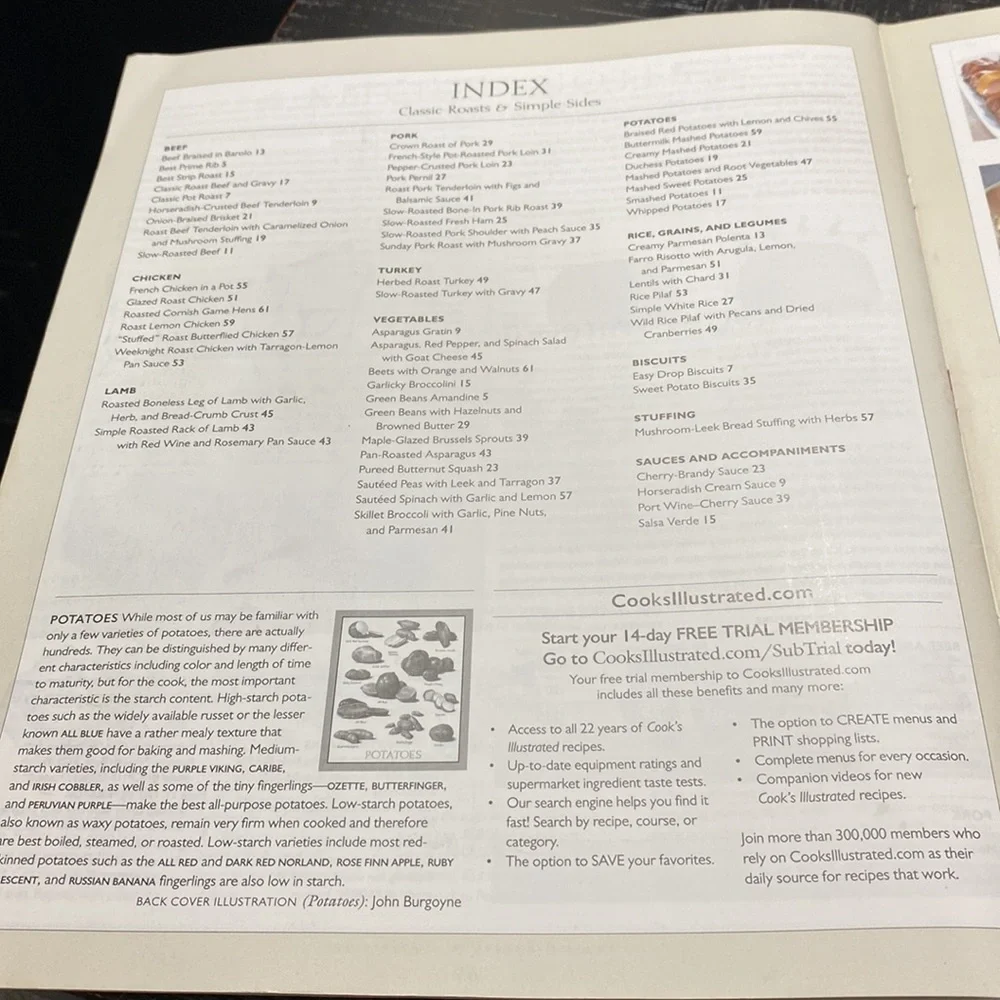 2015 Cooks Illustrated Classic Roasts And Simple Sides!